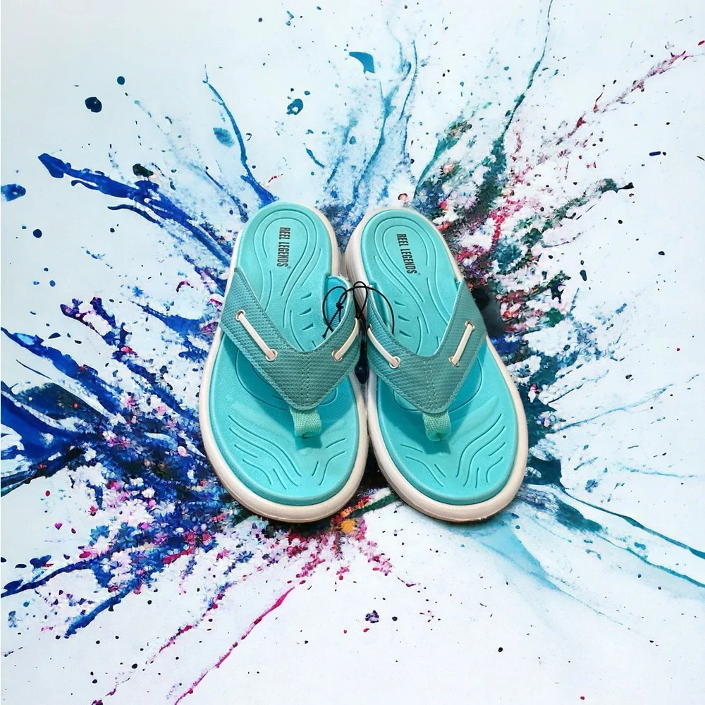 Reel Legends Nautical III Flip Flops Sandals - Picture 10 of 12